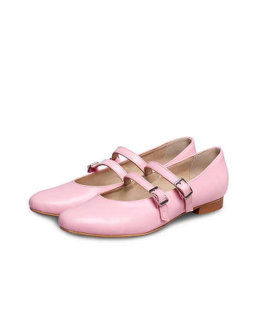 Mary Jane Pumps No. 2 Pink ballerinas made of Vegea grape leather